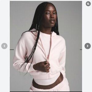 SKIMS Cotton Fleece Shrunken Zip Hoodie Women